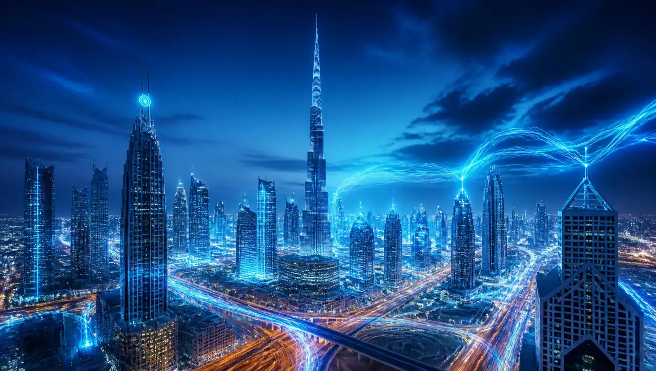 Dubai skyline representing SXM City electrical supply and engineering services across the UAE