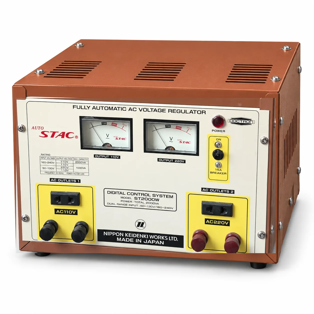 AUTO STAC ST2000W single-phase 2 kVA voltage stabilizer
