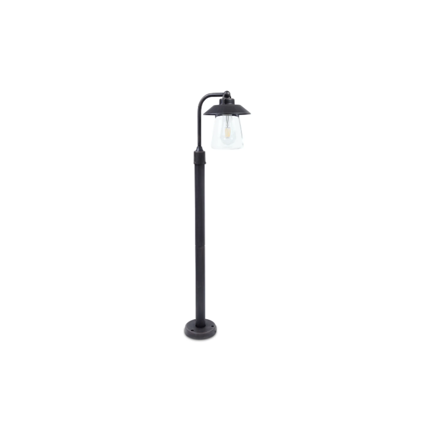 LUTEC 7264210213 Pole Light – IP44 E27, Black