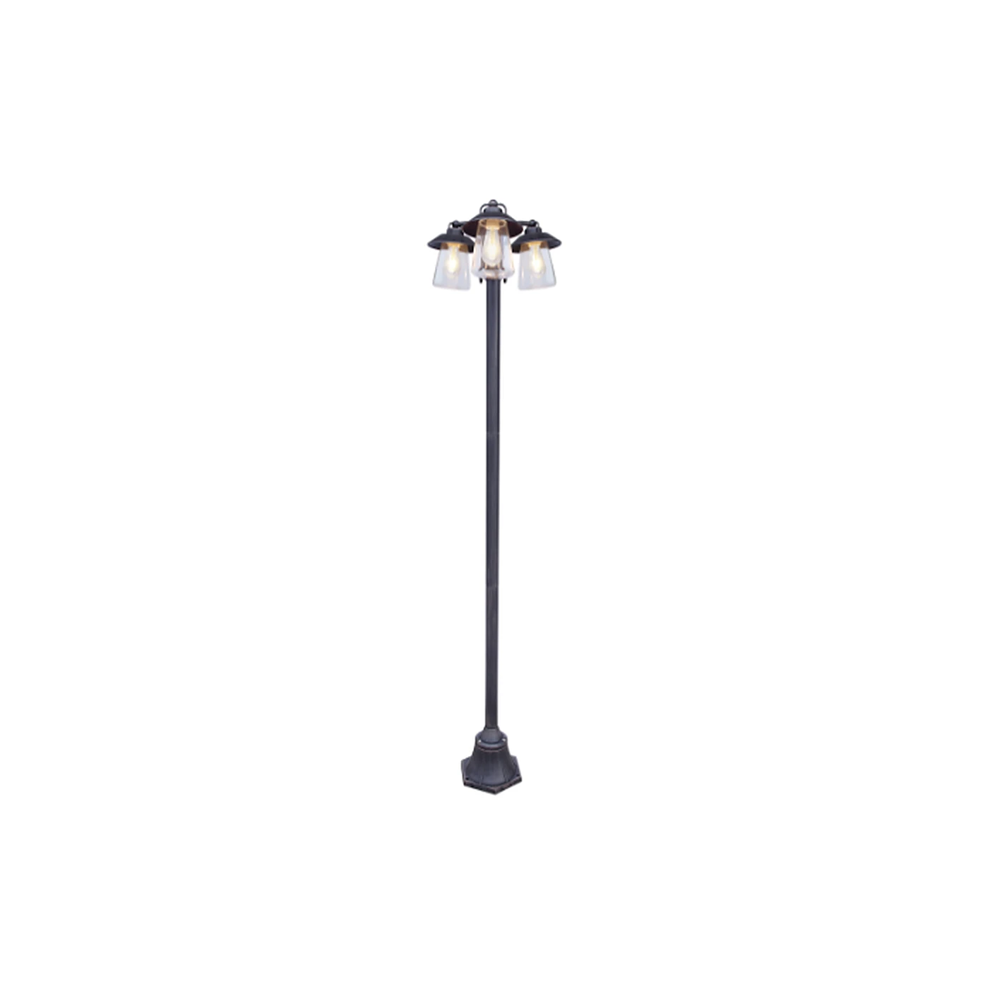 LUTEC 7264230213 Pole Light – 60.0W IP44, Black