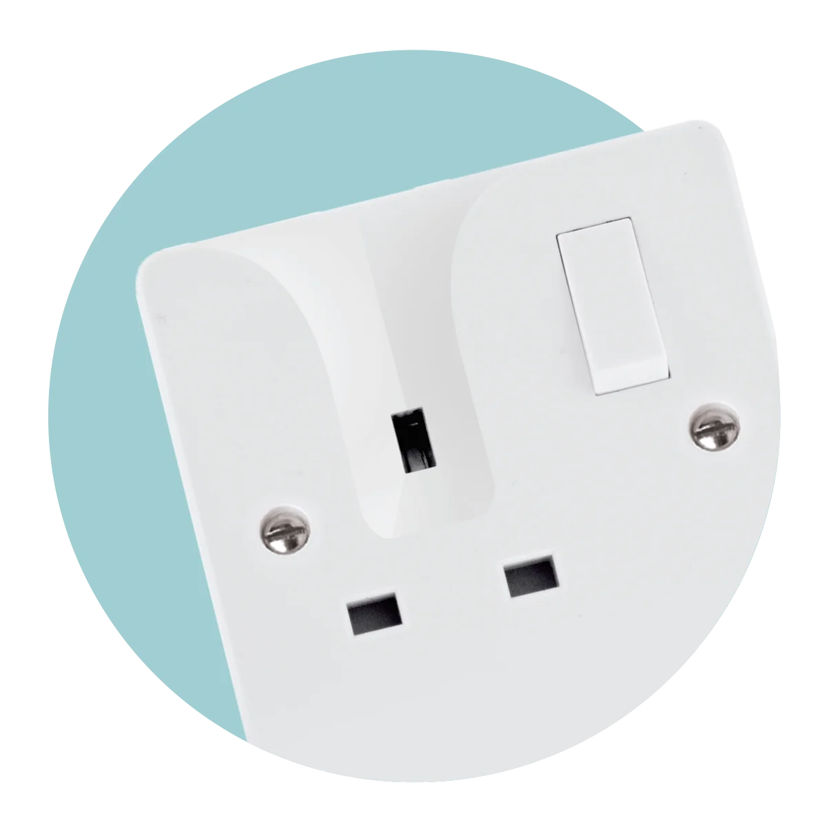 Scolmore Mode white switched socket from the Middle East range