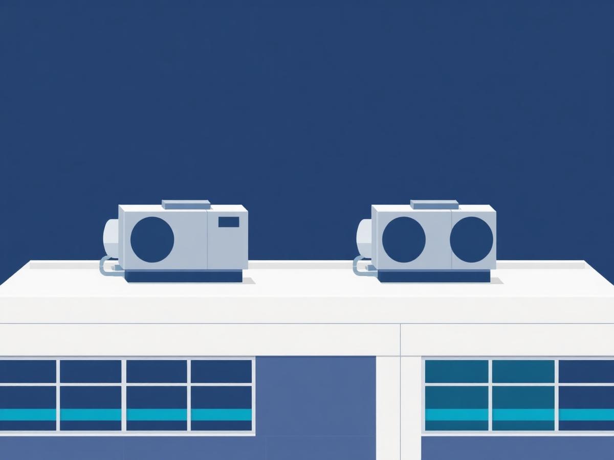 SXM City HVAC category graphic showing rooftop condenser units